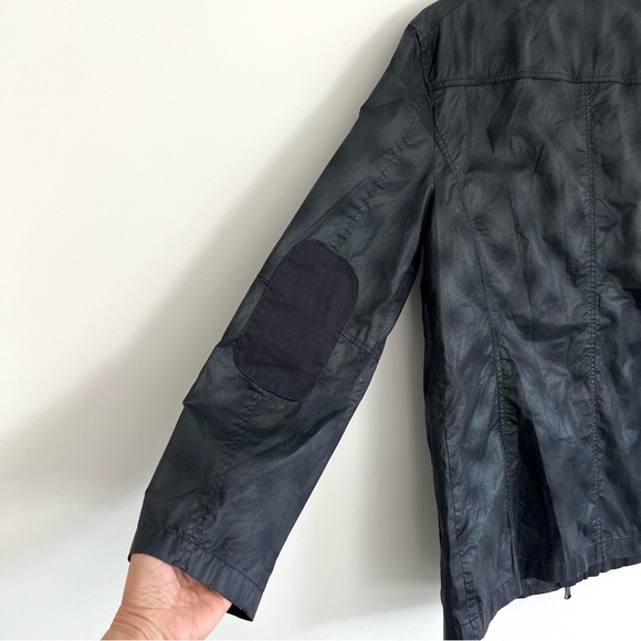 JOHN VARVATOS USA Black 100% Cotton Zip & Snap Long Sleeve Field Jacket Sz L NWT - Picture 10 of 16